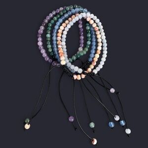 Gemstone Bead Bracelet Stack 4mm - 5pcs